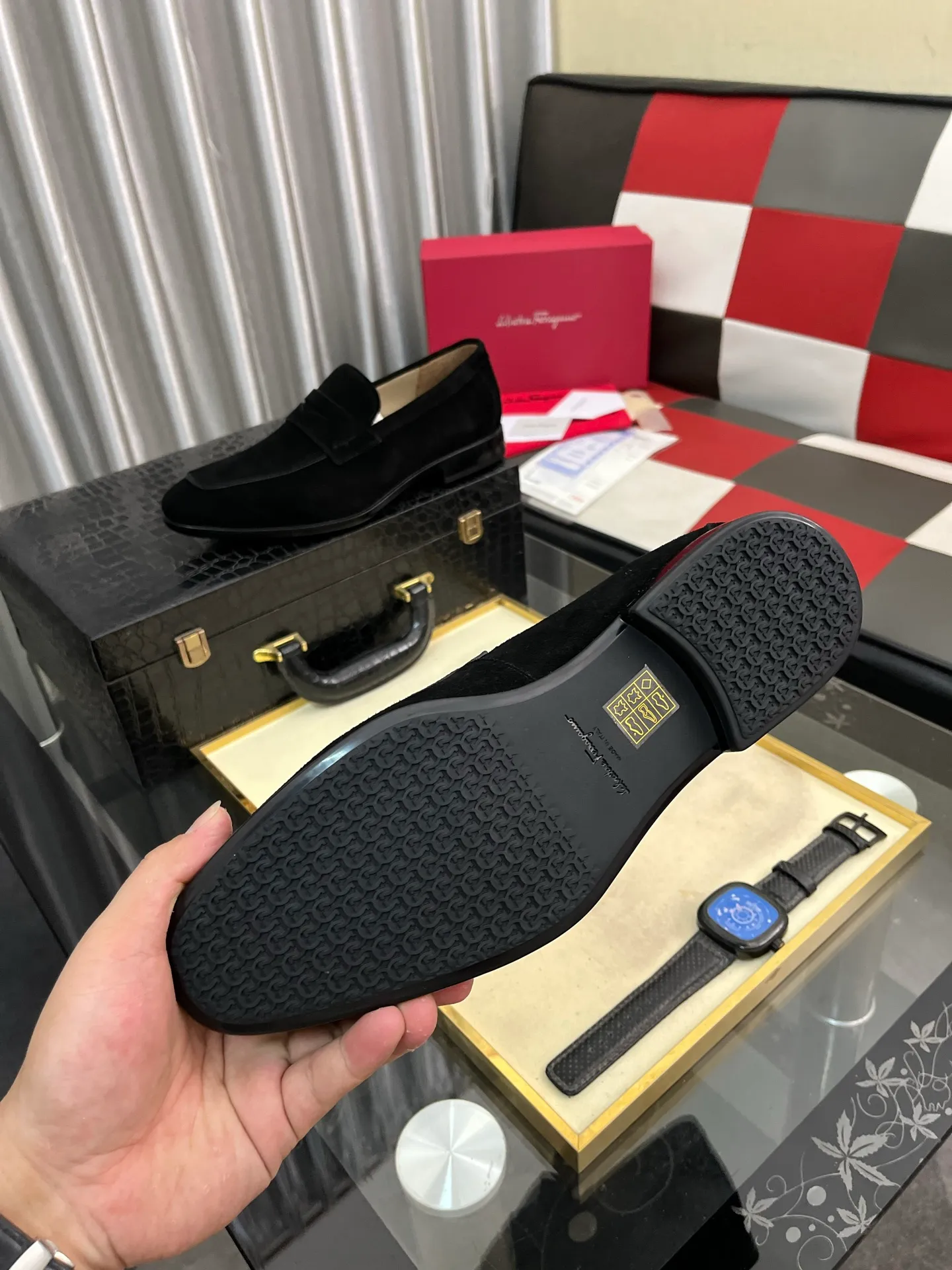 Men's shoes 💰600⌚️⌚️[Salvatore Ferragamo] Ferragamo business leather shoes, 1:1 top purchasing quality, imported selected original calfskin for the uppers, imported original soft water-dyed cowhide for the inner feet, imported original customized Italian handmade lightweight foam outsole, size: 39-44 5️⃣ options available